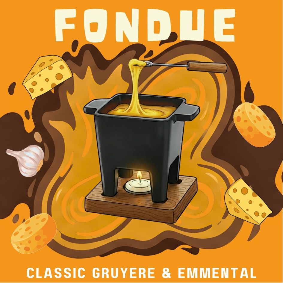 Classic Swiss Gruyère & Emmental Cheese Fondue (220g) – Helvetica