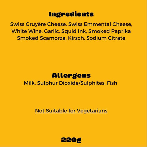 Squid Ink & Smoked Scamorza Cheese Fondue (220g)