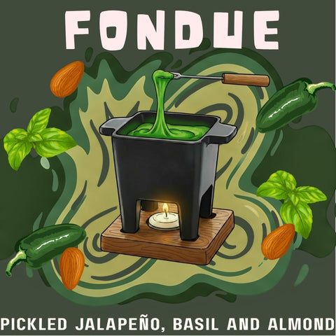 Pickled Jalapeño, Basil & Almond Cheese Fondue (220g)